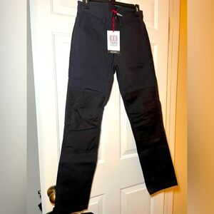 Topo Designs Men’s Dual Pants Size 28R Black Sustainable Durable NWT Utility